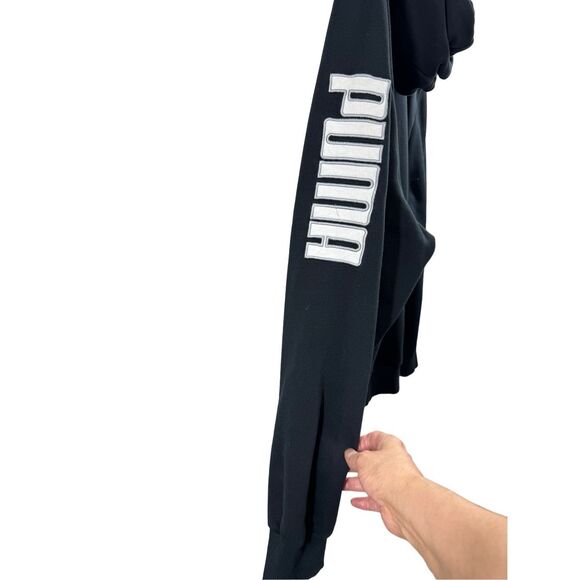 Puma Black Zip up Sweater Hoodie Men's Sweatshirt Embroidered Logo Size XXL - Picture 13 of 13